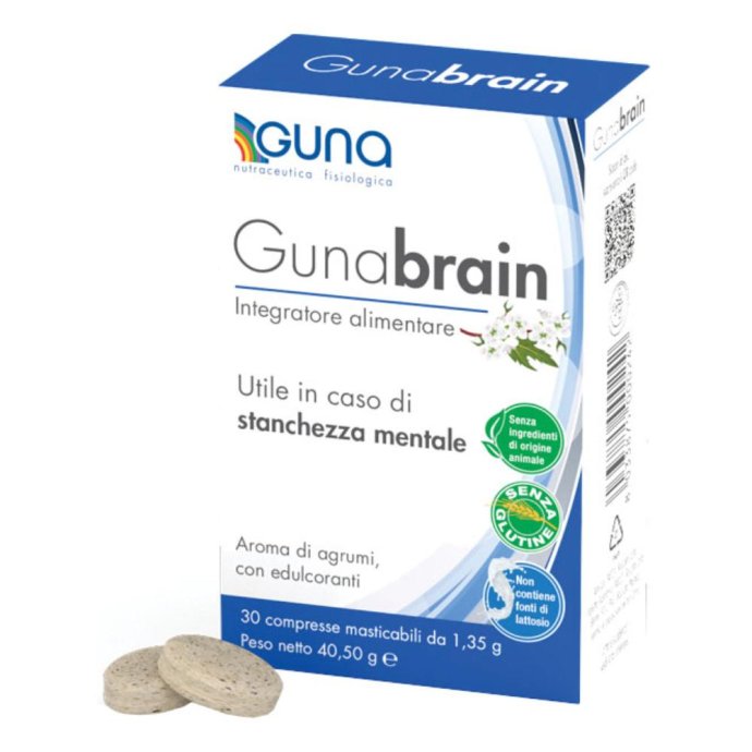 Guna Gunabrain Integratore Alimentare Stanchezza Mentale, 30 compresse Guna Gunabrain Integratore Alimentare Stanchezza Mentale, 30 compresse