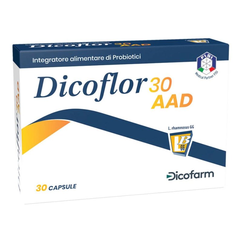 Dicoflor 30 AAD probiotico con Lactobacillus rhamnosus GG 30 capsule