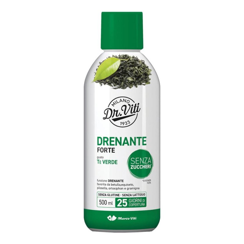 Marco Viti Drenante Forte Integratore Drenante e Antiossidante gusto T&egrave; Verde 500 ml