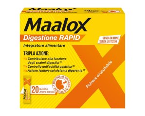 Maalox Digestione RAPID Integratore per Digestione e Acidità 20 Bustine