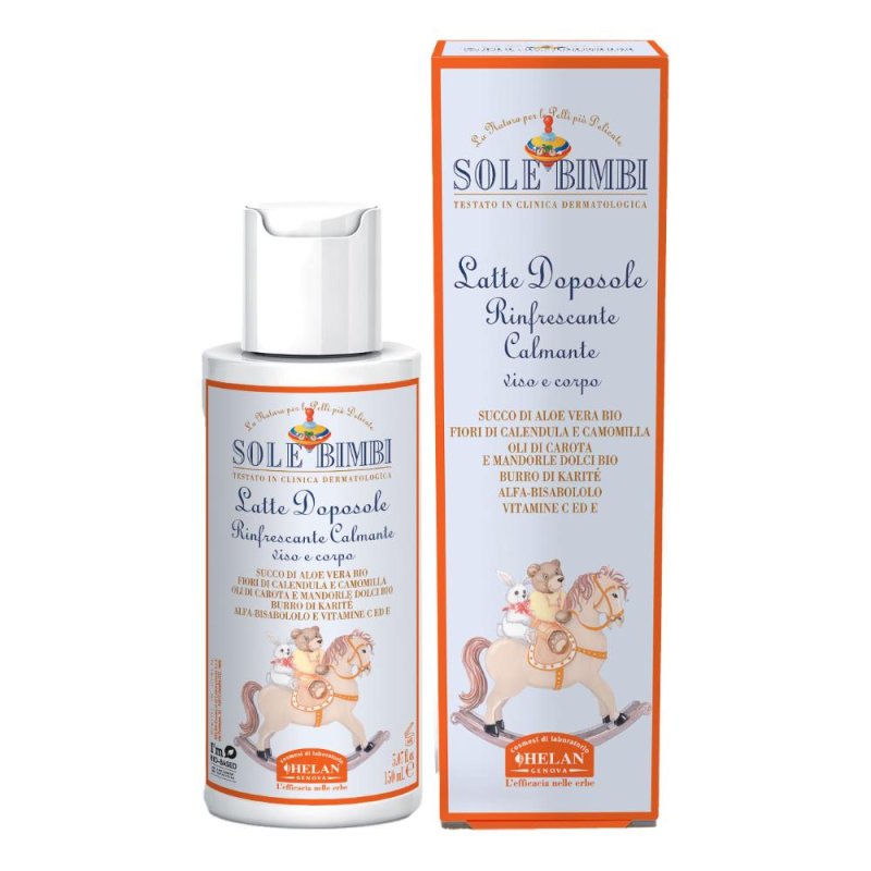 Sole Bimbi Latte Doposole Lenitivo per Bambini 150 ml &ndash; Latte Dopo Sole Idratante e Delicato per la Pelle dei Bimbi