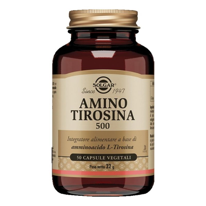Solgar Amino Tirosina 500 50 Capsule Vegetali Solgar Amino Tirosina 500 50 Capsule Vegetali
