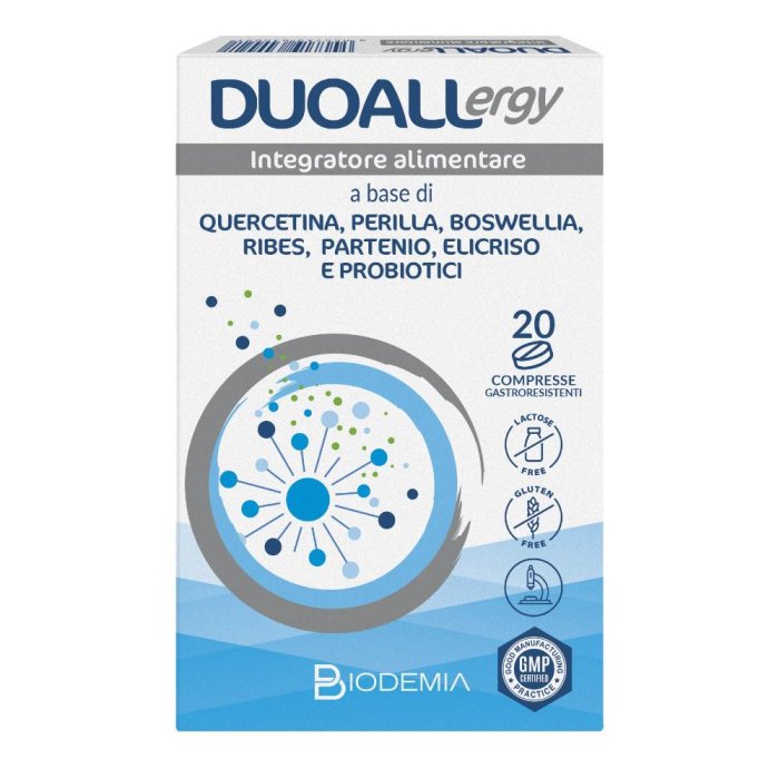 Duoallergy 20 Compresse Gastroresistenti Antistaminico per Allergia Rinite Allergica e Orticaria Duoallergy 20 Compresse Gastroresistenti Antistaminico per Allergia Rinite Allergica e Orticaria