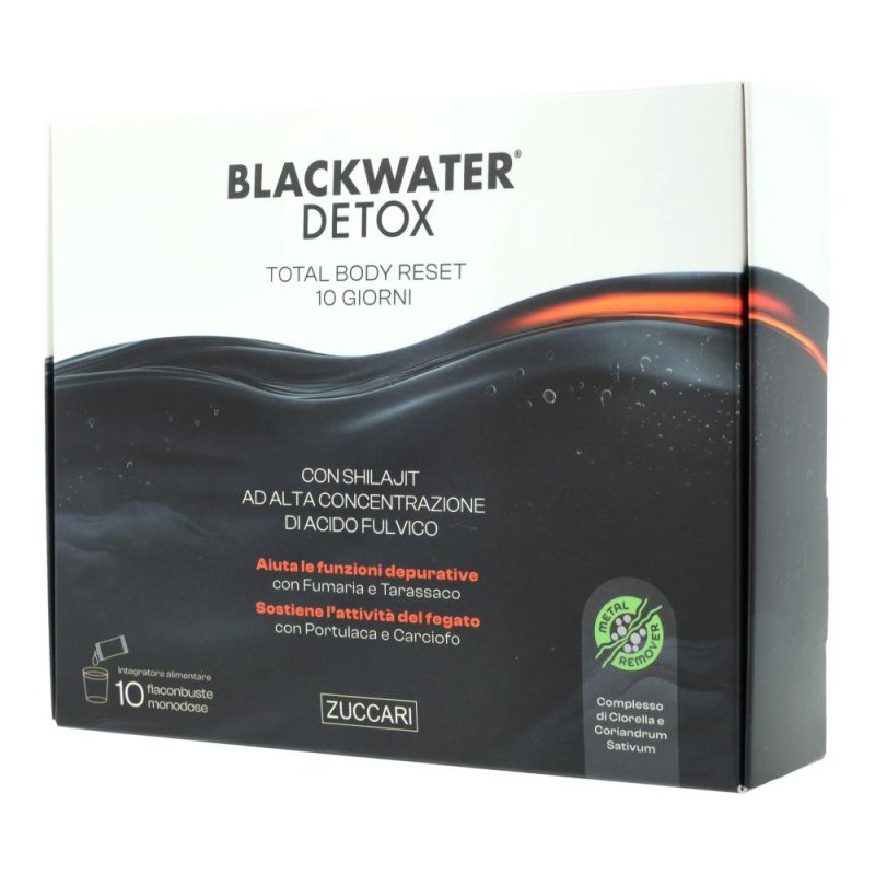 Zuccari Black Water Detox Integratore Depurativo Total Body Reset 10 Giorni 10 Bustine Zuccari Black Water Detox Integratore Depurativo Total Body Reset 10 Giorni 10 Bustine