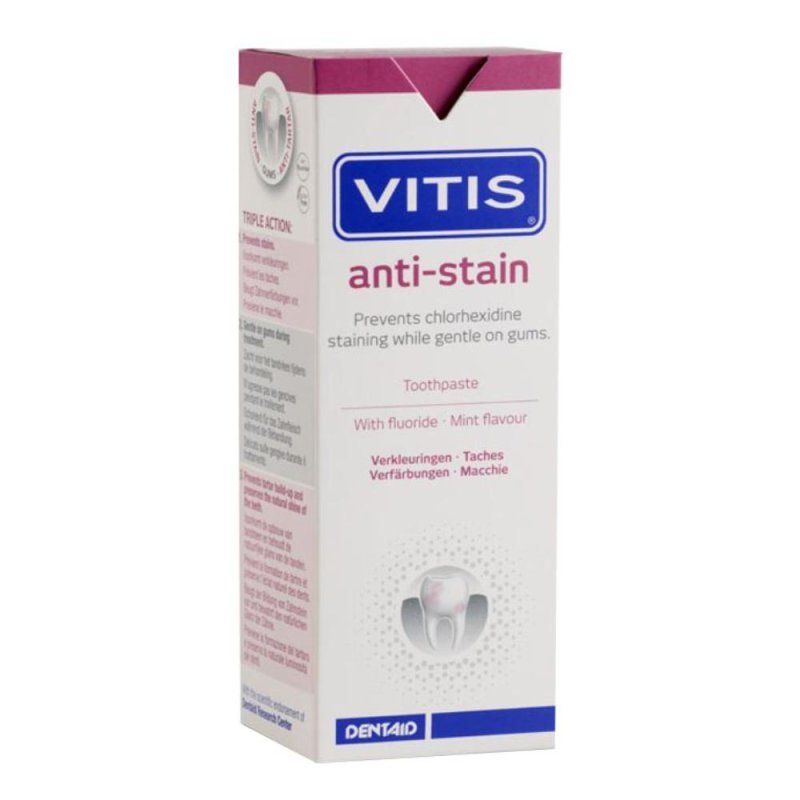 Vitis Anti-Stain - Dentifricio Anti Macchie da Clorexidina 50 ml Vitis Anti-Stain - Dentifricio Anti Macchie da Clorexidina 50 ml