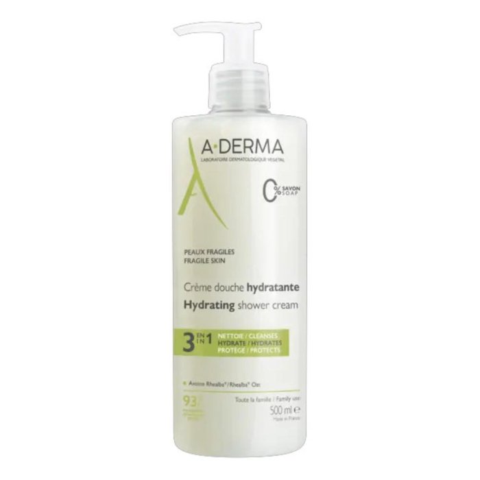 A-Derma Les Indispensables - Crema Doccia Idratante Viso Corpo e Capelli 500 ml A-Derma Les Indispensables - Crema Doccia Idratante Viso Corpo e Capelli 500 ml