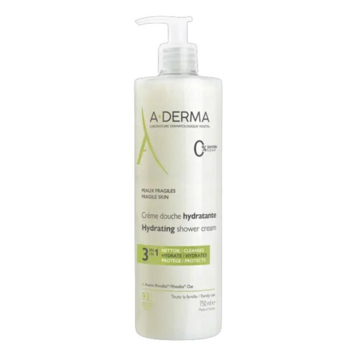 A-Derma Les Indispensables - Crema Doccia Idratante Viso Corpo e Capelli 750 ml A-Derma Les Indispensables - Crema Doccia Idratante Viso Corpo e Capelli 750 ml
