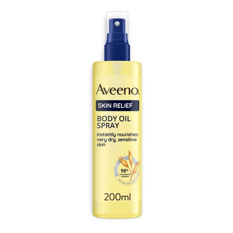 Aveeno Skin Relief Olio Corpo pelle secca dermatologicamente testato con ingredienti naturali 200 ml