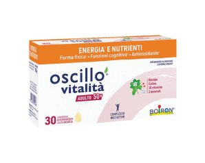 Boiron Oscillo Vitalità 50+ Integratore Antiossidante per Adulti Energia Fisica e Mentale 30 Compresse Effervescenti