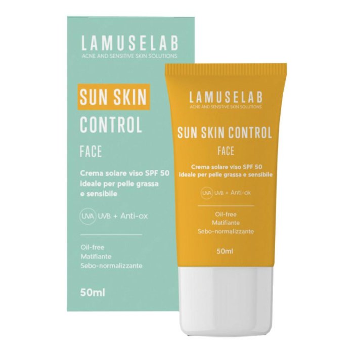 Lamuselab - Sun Skin Control Protezione Solare Viso SPF50+ Confezione 50 Ml Lamuselab - Sun Skin Control Protezione Solare Viso SPF50+ Confezione 50 Ml