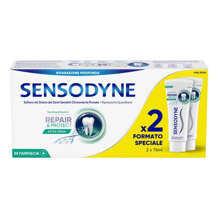 Sensodyne Repair & Protect Extra Fresh Dentifricio Denti Sensibili 2 x 75ml Sensodyne Repair & Protect Extra Fresh Dentifricio Denti Sensibili 2 x 75ml