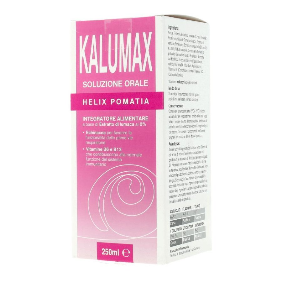 Kalumax sciroppo 250 ml - integratore liquido a base di sali minerali Kalumax sciroppo 250 ml - integratore liquido a base di sali minerali