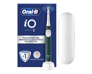 Oral-B iO - 2 Spazzolino Elettrico Ricaricabile Verde con Custodia da Viaggio