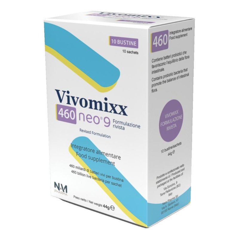 Vivomixx 460 Neo 9 10 bustine - probiotico ad alto dosaggio in bustine Vivomixx 460 Neo 9 10 bustine - probiotico ad alto dosaggio in bustine