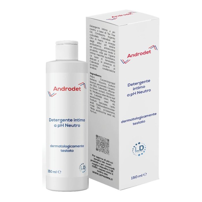 Androdet 150 ml Detergente Intimo Delicato per Uomo e Donna con Azione Lenitiva and Protettiva Androdet 150 ml Detergente Intimo Delicato per Uomo e Donna con Azione Lenitiva and Protettiva