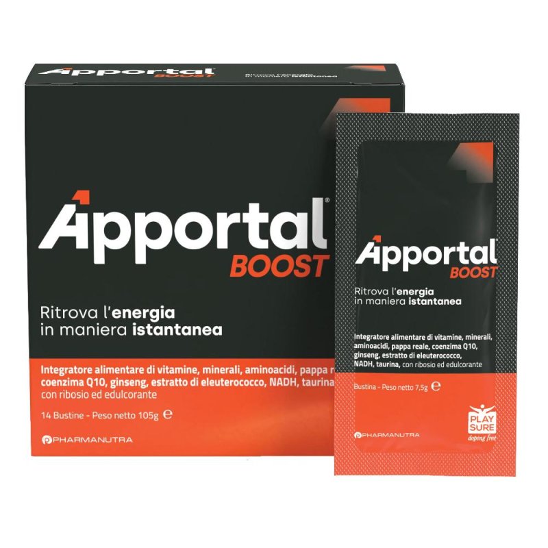 Apportal Boost integratore energetico in bustine 105 g 14 bustine Apportal Boost integratore energetico in bustine 105 g 14 bustine