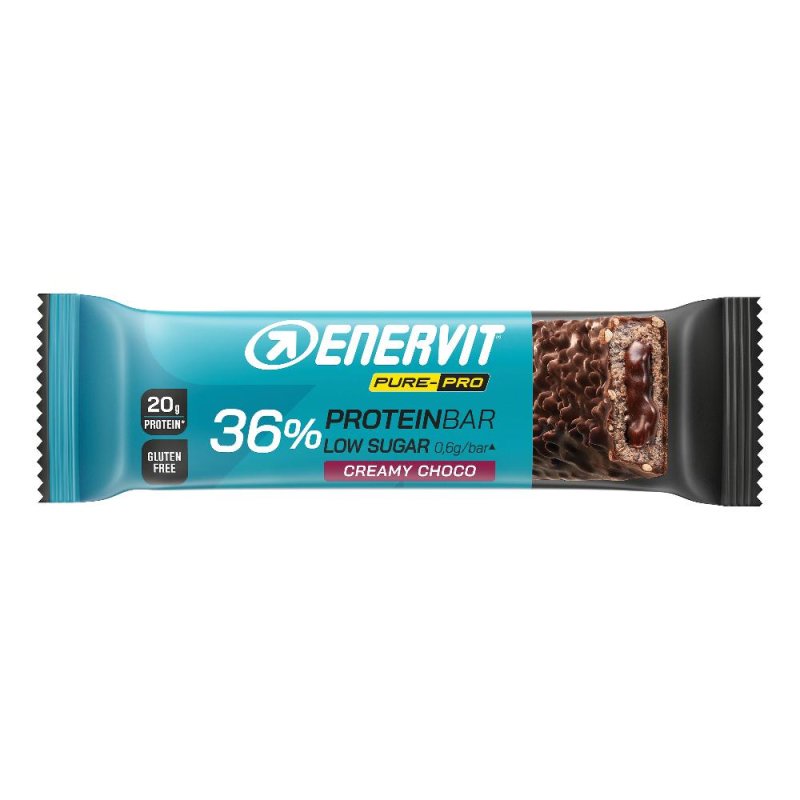 Enervit Pure-Pro - 36% Protein Bar Barretta Proteica Creamy Choco, 55g