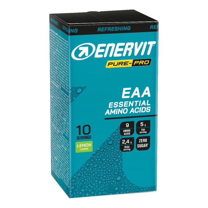 Enervit Pure Pro Essential Amino Acids 10 bustine &ndash; Integratore di aminoacidi essenziali per energia e recupero muscolare
