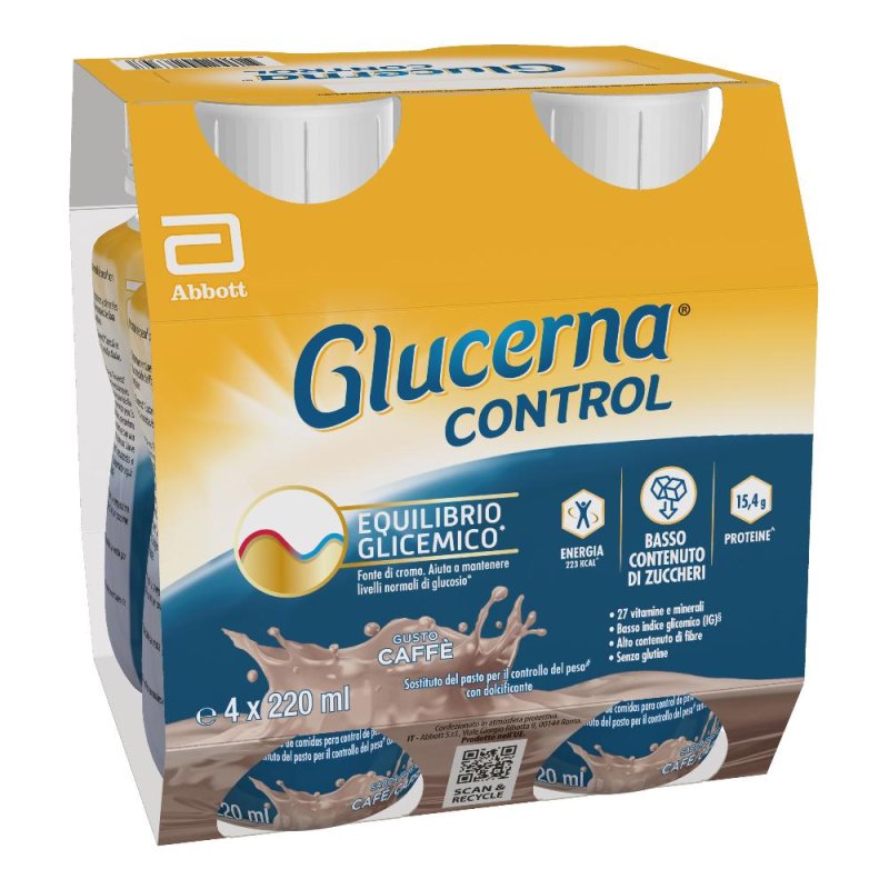 Glucerna Control gusto caffè 4x220 ml - bevanda nutrizionale per il controllo glicemico Glucerna Control gusto caffè 4x220 ml - bevanda nutrizionale per il controllo glicemico