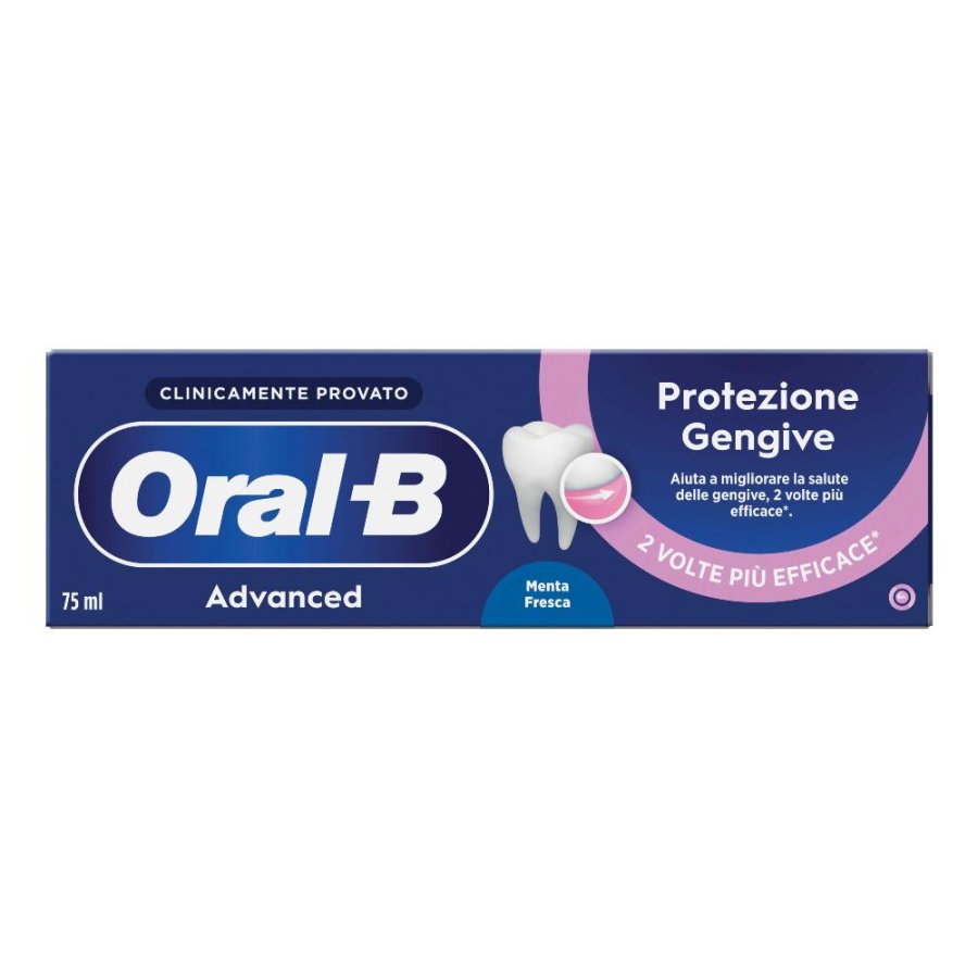 Oral-B Advanced Protezione Gengive Dentifricio Menta Fresca, 75ml Oral-B Advanced Protezione Gengive Dentifricio Menta Fresca, 75ml