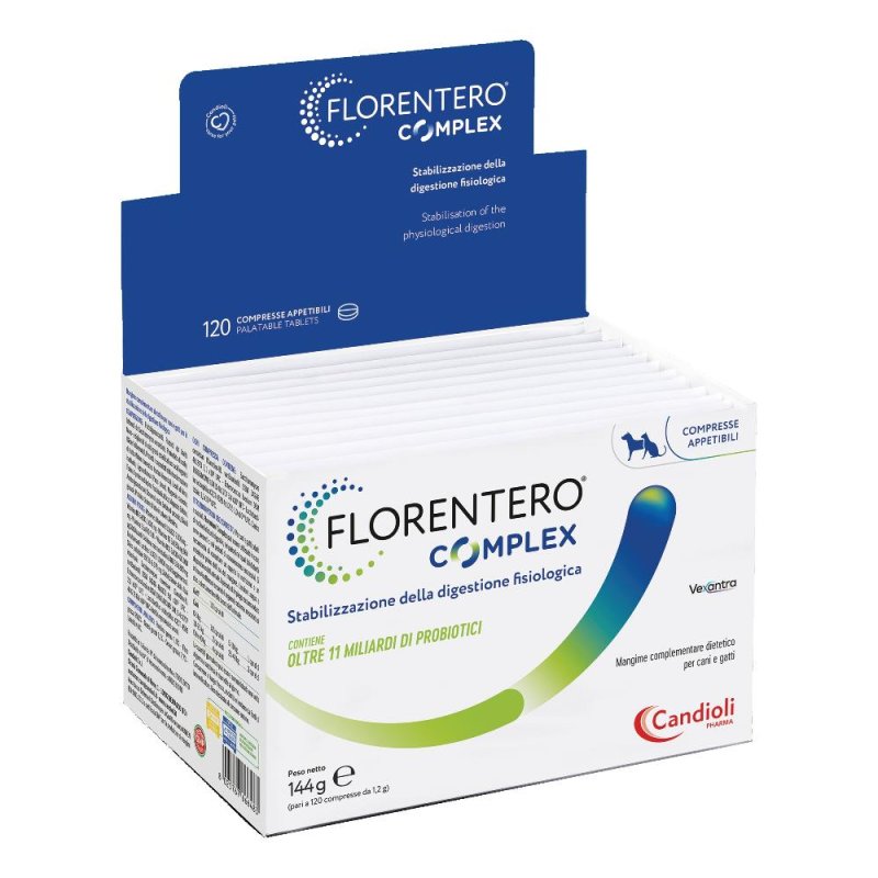 Florentero Compresse per Cani 120 Compresse Probiotico Intestinale Mangime Complementare
