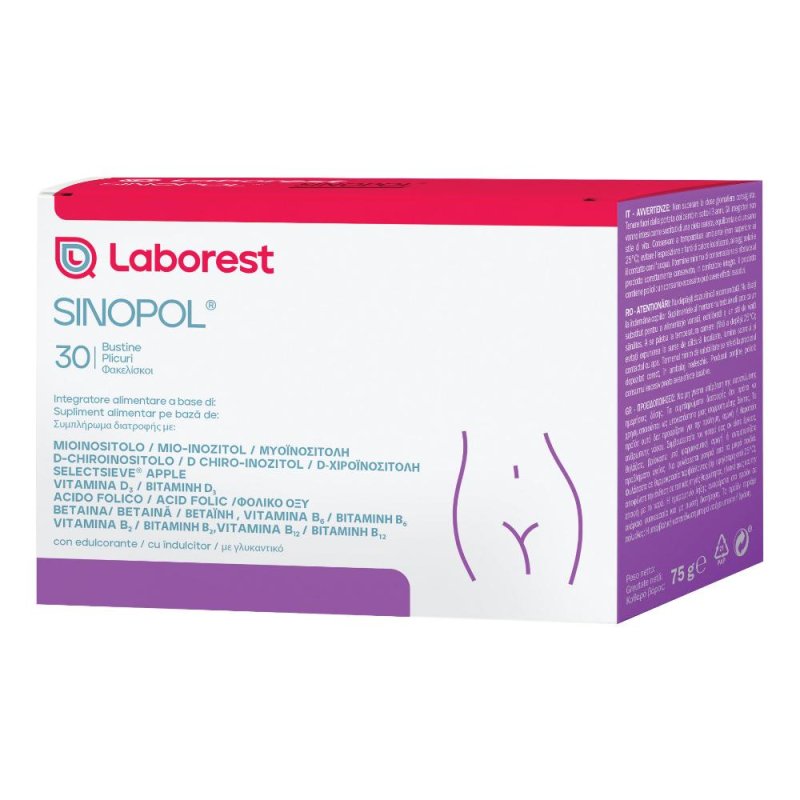 Sinopol Integratore Alimentare Donna 30 Bustine con Mio-Inositolo e Acido Alfa-Lipoico per Benessere Metabolico e Ovarico Sinopol Integratore Alimentare Donna 30 Bustine con Mio-Inositolo e Acido Alfa-Lipoico per Benessere Metabolico e Ovarico