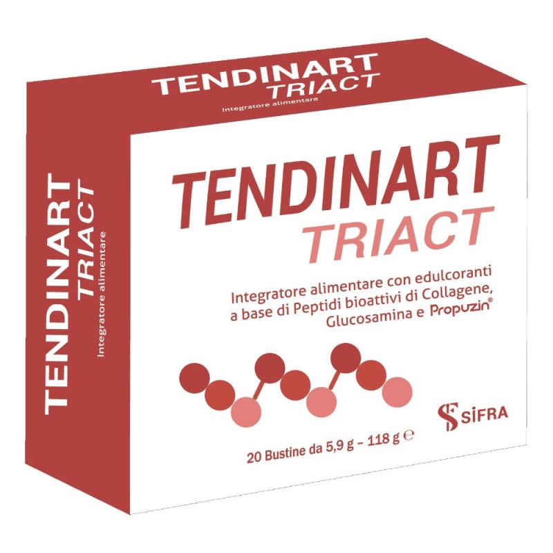 Tendinart Triact Integratore Alimentare per Tendini e Articolazioni con Collagene e Vitamina C 20 Bustine Tendinart Triact Integratore Alimentare per Tendini e Articolazioni con Collagene e Vitamina C 20 Bustine
