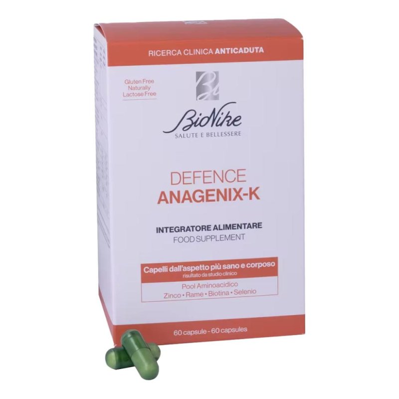 BioNike Defence Anagenix-K 60 capsule – Integratore per capelli forti e sani BioNike Defence Anagenix-K 60 capsule – Integratore per capelli forti e sani