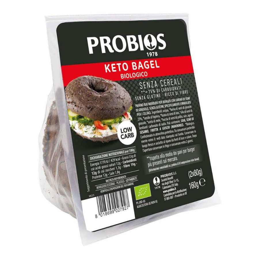 Keto Bagel 160 g - pane tipo bagel a basso contenuto di carboidrati Keto Bagel 160 g - pane tipo bagel a basso contenuto di carboidrati