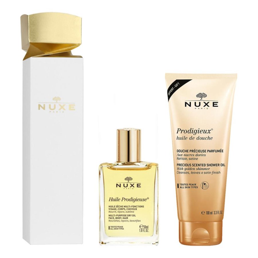 Nuxe Cracker Huile Prodigieuse Classico 30 Ml + Doccia Prodigieux Scented Shower Gel 100 Ml Nuxe Cracker Huile Prodigieuse Classico 30 Ml + Doccia Prodigieux Scented Shower Gel 100 Ml