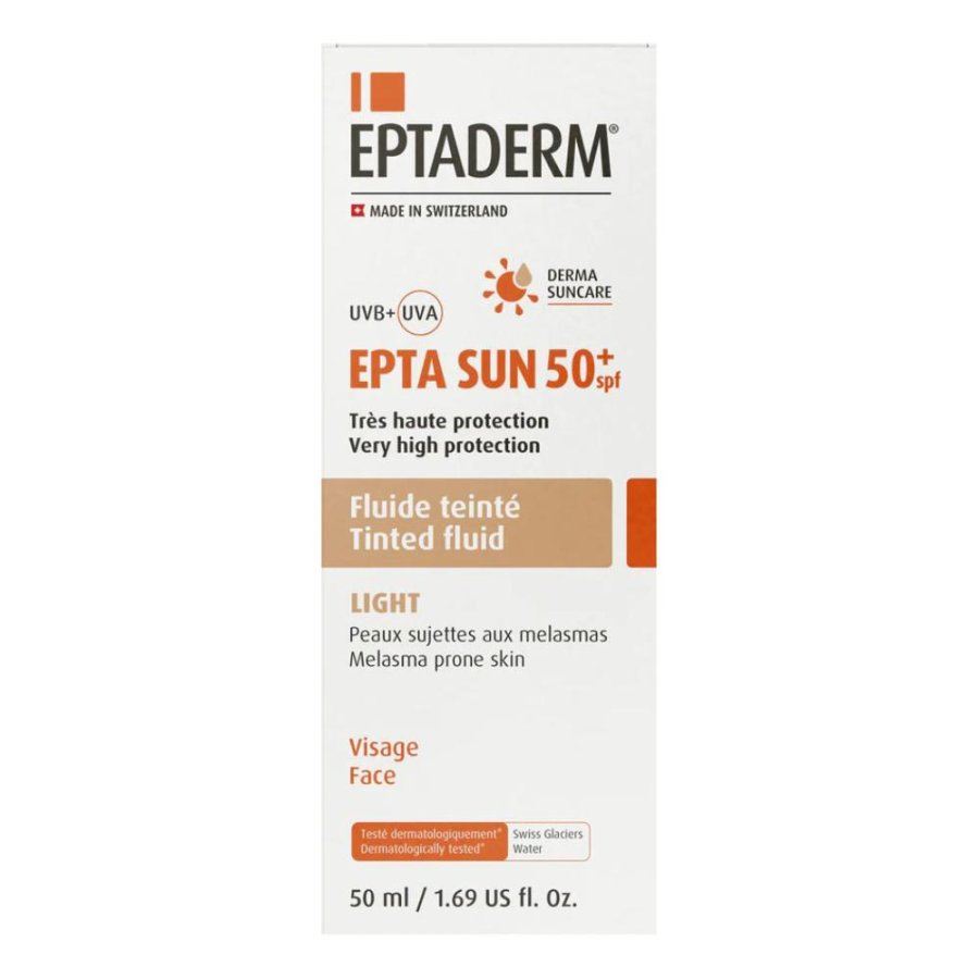 Epta Sun SPF50+ Color CH 50 ml - crema solare colorata alta protezione Epta Sun SPF50+ Color CH 50 ml - crema solare colorata alta protezione