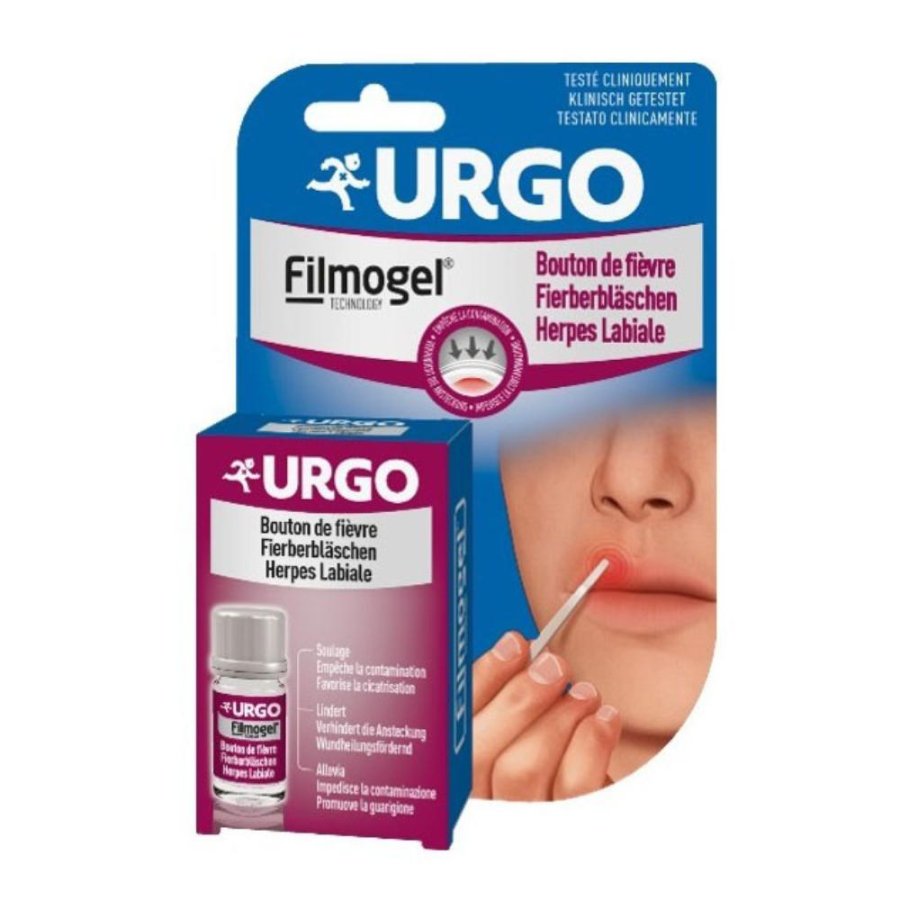 Urgo Herpes Labiale Trattamento Filmogel 3 Millilitri per Vescicole e Bruciore Urgo Herpes Labiale Trattamento Filmogel 3 Millilitri per Vescicole e Bruciore