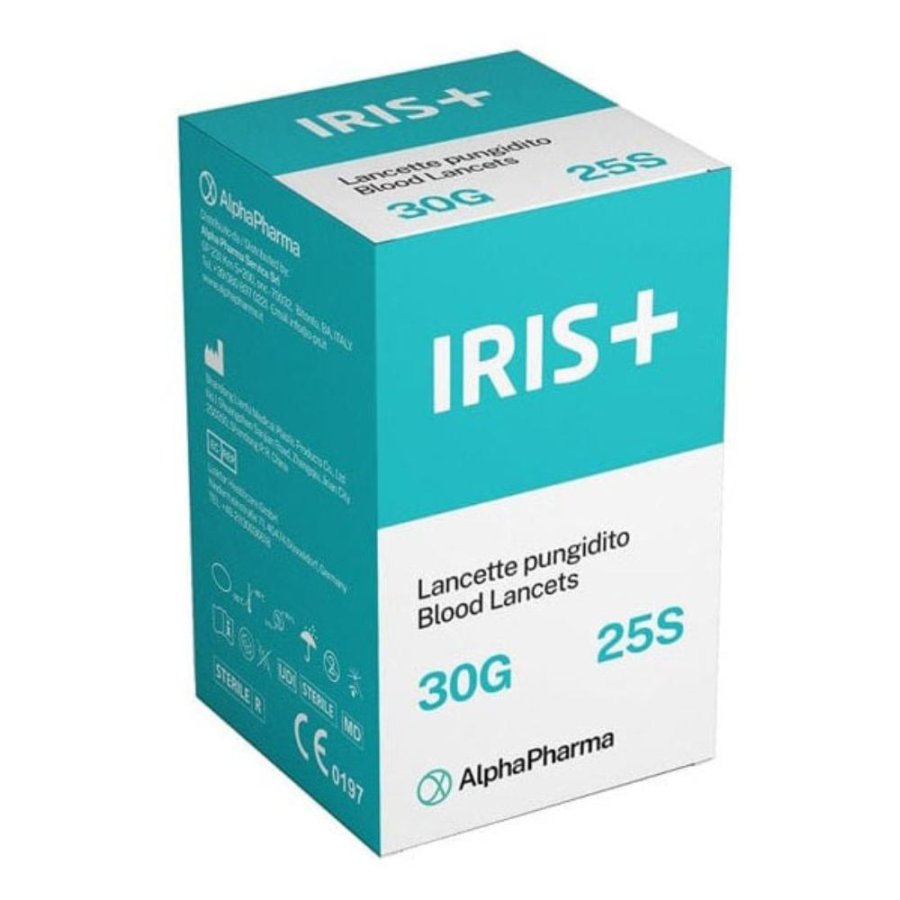 Iris+ lancette pungidito 25 pezzi - lancette sterili per glucometro Iris+ lancette pungidito 25 pezzi - lancette sterili per glucometro