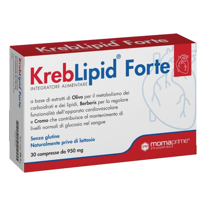 KREBLIPID Forte 30 Compresse Integratore Alimentare per Colesterolo e Trigliceridi KREBLIPID Forte 30 Compresse Integratore Alimentare per Colesterolo e Trigliceridi