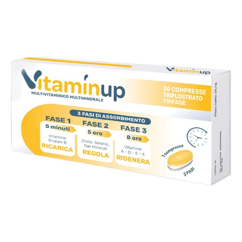 Vitaminup Integratore Multivitaminico per Energia e Stanchezza Fisica e Mentale 30 Compresse Vitaminup Integratore Multivitaminico per Energia e Stanchezza Fisica e Mentale 30 Compresse