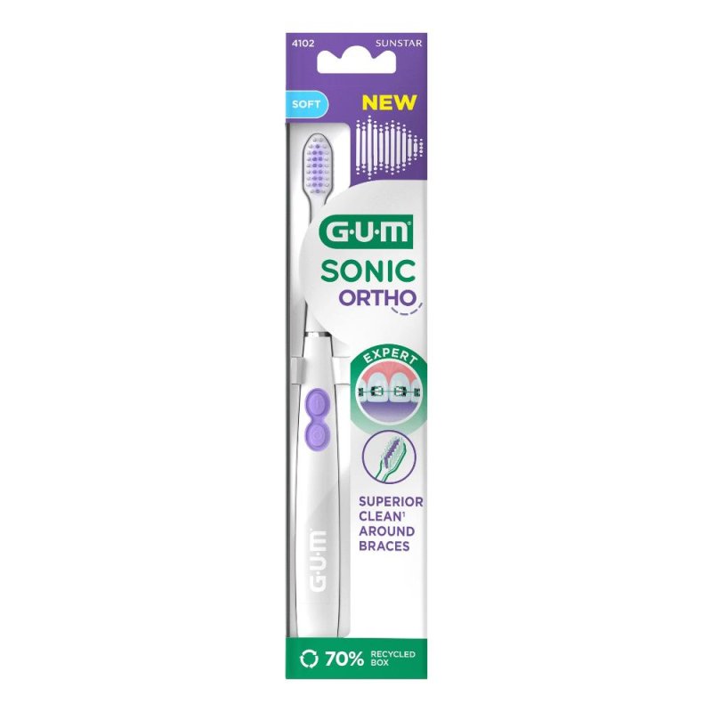 GUM Ortho Sonic Battery Toothb