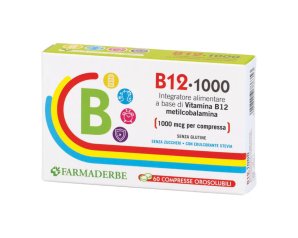 Farmaderbe B12 1000 Integratore Alimentare 60 compresse orosolubili