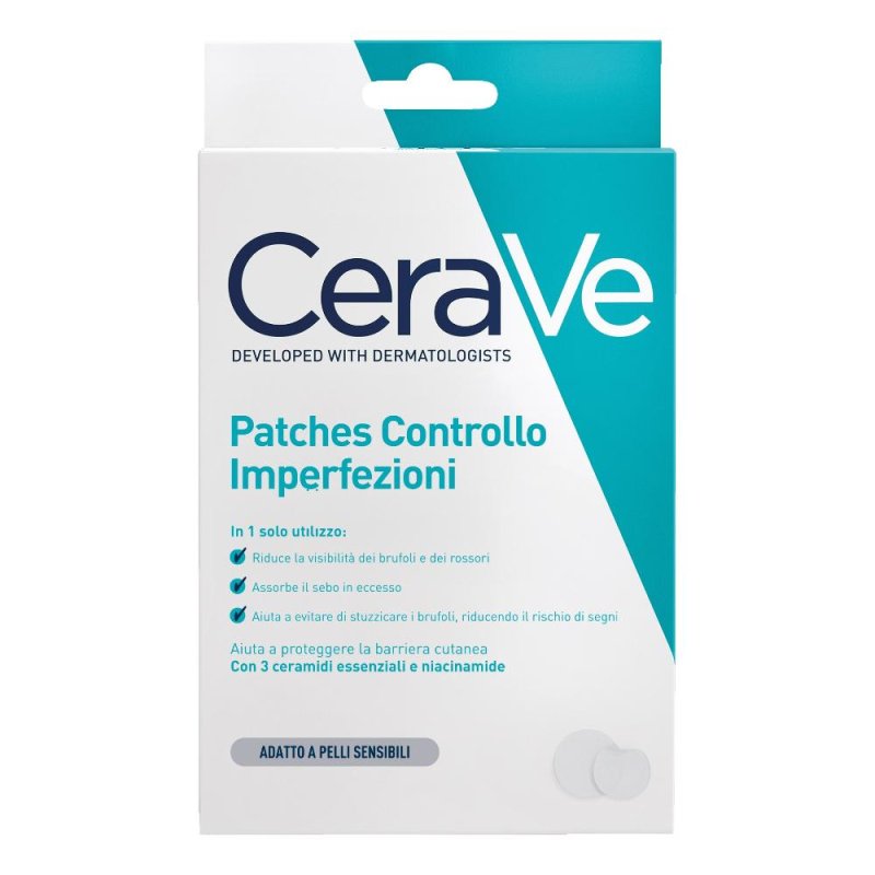 CeraVe Patches Controllo Imperfezioni per Brufoli e Rossori 22 patches