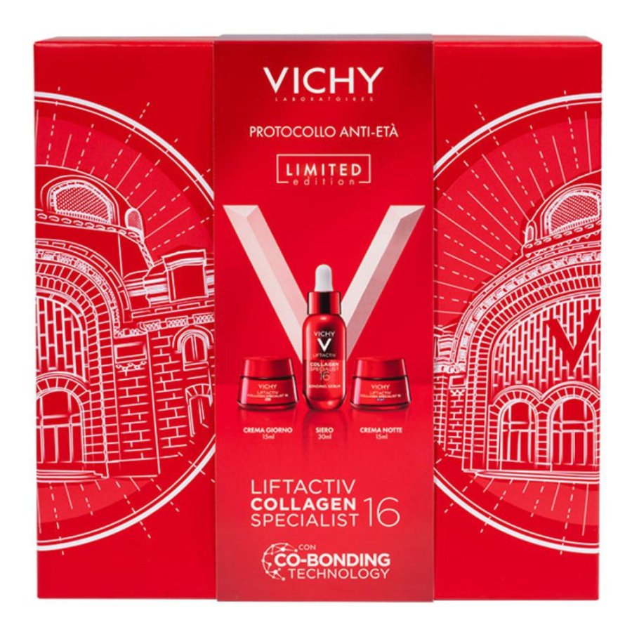 Vichy Protocollo Anti-età cofanetto con siero, crema giorno e crema notte Vichy Protocollo Anti-età cofanetto con siero, crema giorno e crema notte