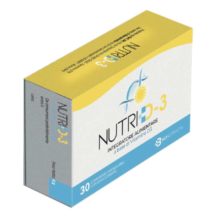 Nutri D3 Integratore Vitamina D3 30 Compresse Orosolubili Orosol per Sistema Immunitario e Salute di Ossa e Denti