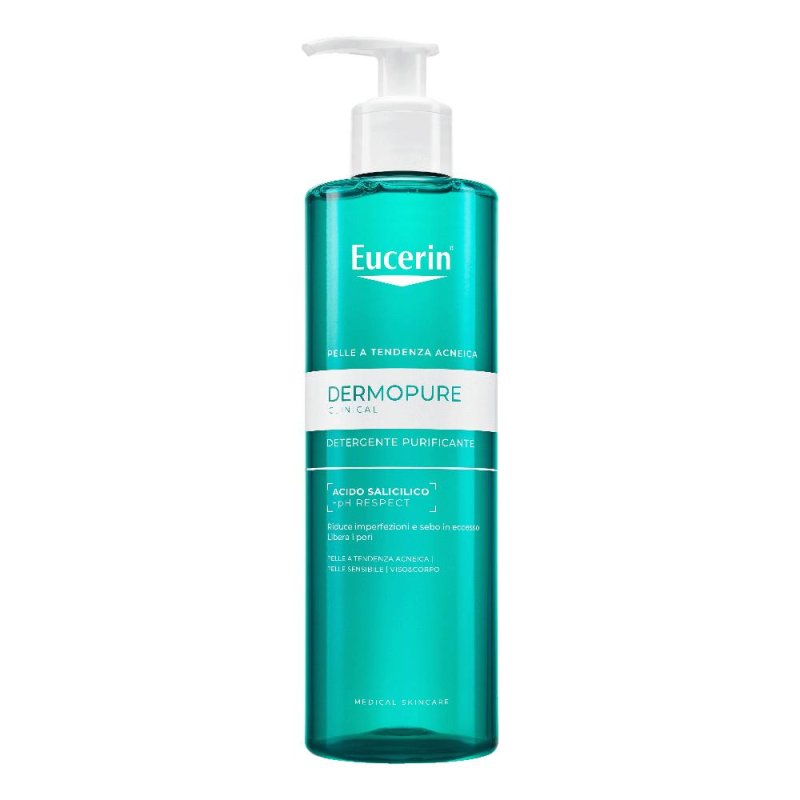 Eucerin Detergente Purificante 400 ml &ndash; detergente viso per pelle grassa e a tendenza acneica