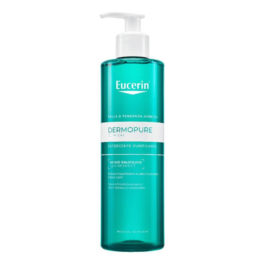 Eucerin Detergente Purificante 400 ml – detergente viso per pelle grassa e a tendenza acneica Eucerin Detergente Purificante 400 ml – detergente viso per pelle grassa e a tendenza acneica