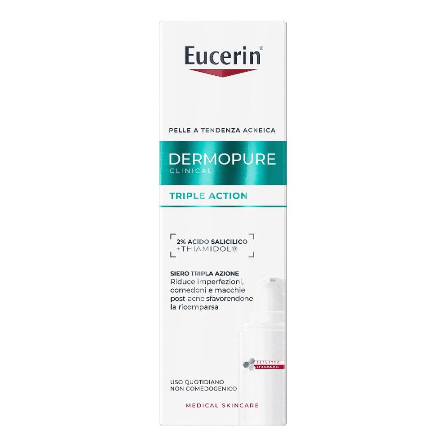 Eucerin Dermopure Clinical - Siero Tripla Azione per Pelle Grassa a Tendenza Acneica Sensibile, 40ml Eucerin Dermopure Clinical - Siero Tripla Azione per Pelle Grassa a Tendenza Acneica Sensibile, 40ml