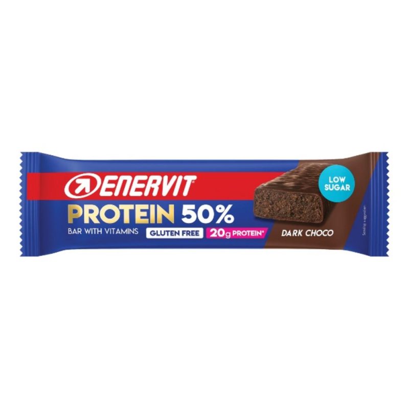 Enervit Protein 50% barretta proteica low sugar gusto dark-choco 40 grammi