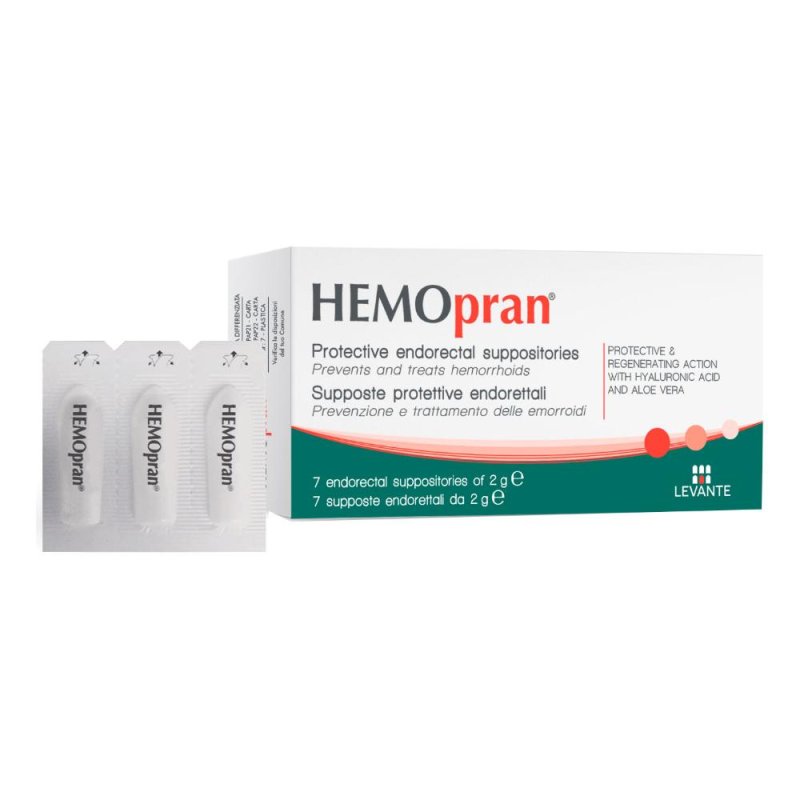 DermoXEN HEMOpran supposte protettive endorettali 7 pezzi 2 g per emorroidi
