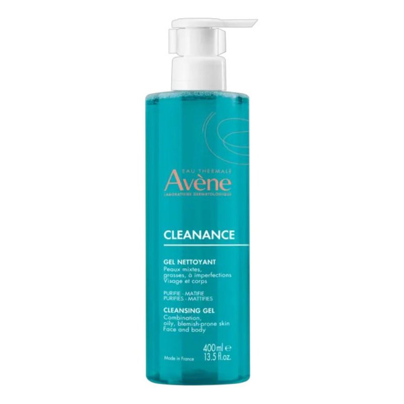Avène Cleanance gel detergente purificante viso e corpo per pelle grassa 400 ml Avène Cleanance gel detergente purificante viso e corpo per pelle grassa 400 ml