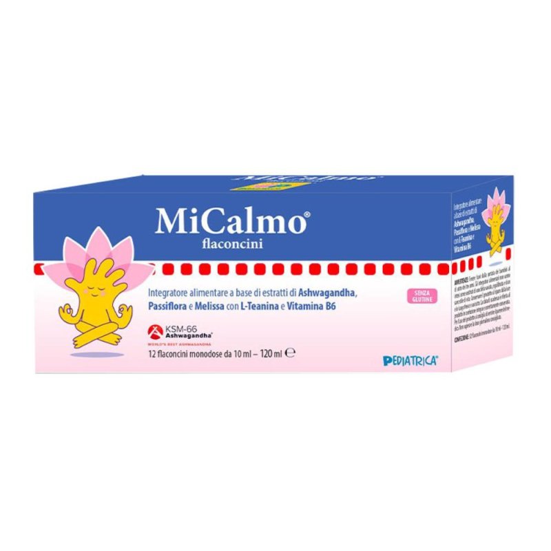 Micalmo Gocce Orali Integratore Naturale Rilassante 12 Flaconcini da 10 Millilitri