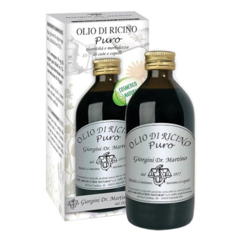 Olio di Ricino Puro 100% Naturale 200 ml &ndash; Trattamento Rinforzante per Capelli, Ciglia, Unghie e Pelle