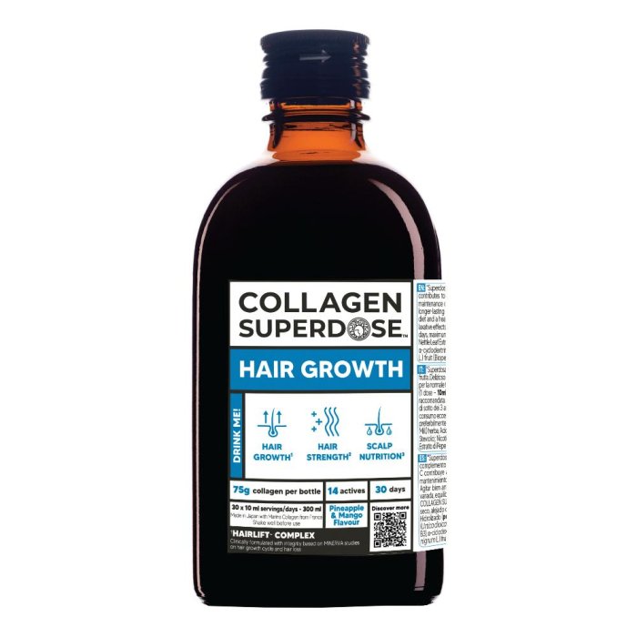 Collagen Superdose Hair Trattamento Rinforzante al Collagene per Capelli Danneggiati e Secchi 300 Millilitri Collagen Superdose Hair Trattamento Rinforzante al Collagene per Capelli Danneggiati e Secchi 300 Millilitri