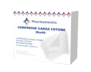 Pharmamentis garza cotone 36x40 - garze in cotone per medicazioni